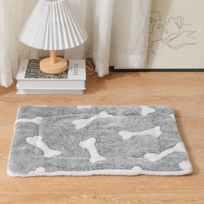 Self-Warming Cat Bed Mat Washable Dog Bed Crate Mat Soft Pet Sleeping Mat For Dogs And Cats Reversible Fleece Dog Crate Kennel Pad Cat Pet Bed