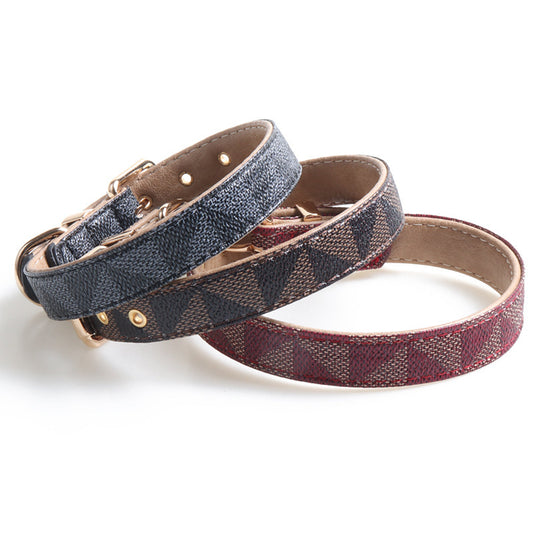 Pet Collar PU Leather Dog Collar Exquisite Fashion Dog Collar