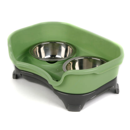 Dog bowl cat bowl pet cat double basin splash-proof neat dog cat rice bowl food bowl stainless steel bowl