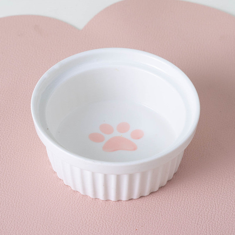 Cat Bowl Ceramic Double Bowl Water Bowl Tall Diagonal Pet Bowl supplies