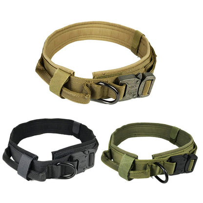 Tactical Dog Collar Pet Collar Tactical Nylon Explosion Type Dog Pen Large Dog Traction