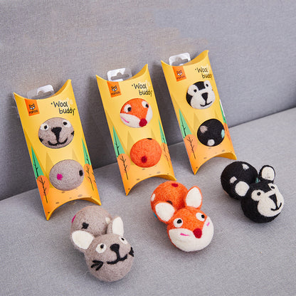 Colorful Felt Stretch Ball Cat Toy