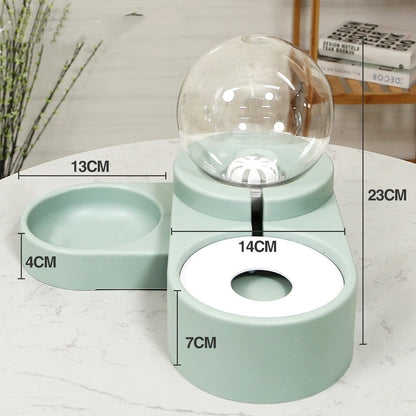 New Bubble Ball Pet Dog Bowls Fountain Cat Food Automatic Feeder 1.8L For Kitten Water Drinking Bowl Feeding Container