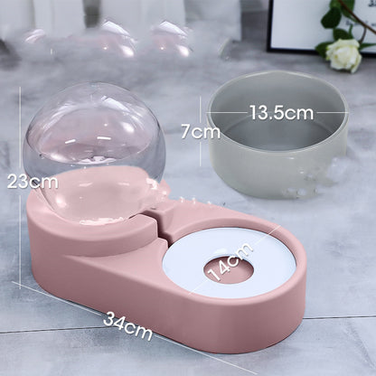 New Bubble Ball Pet Dog Bowls Fountain Cat Food Automatic Feeder 1.8L For Kitten Water Drinking Bowl Feeding Container