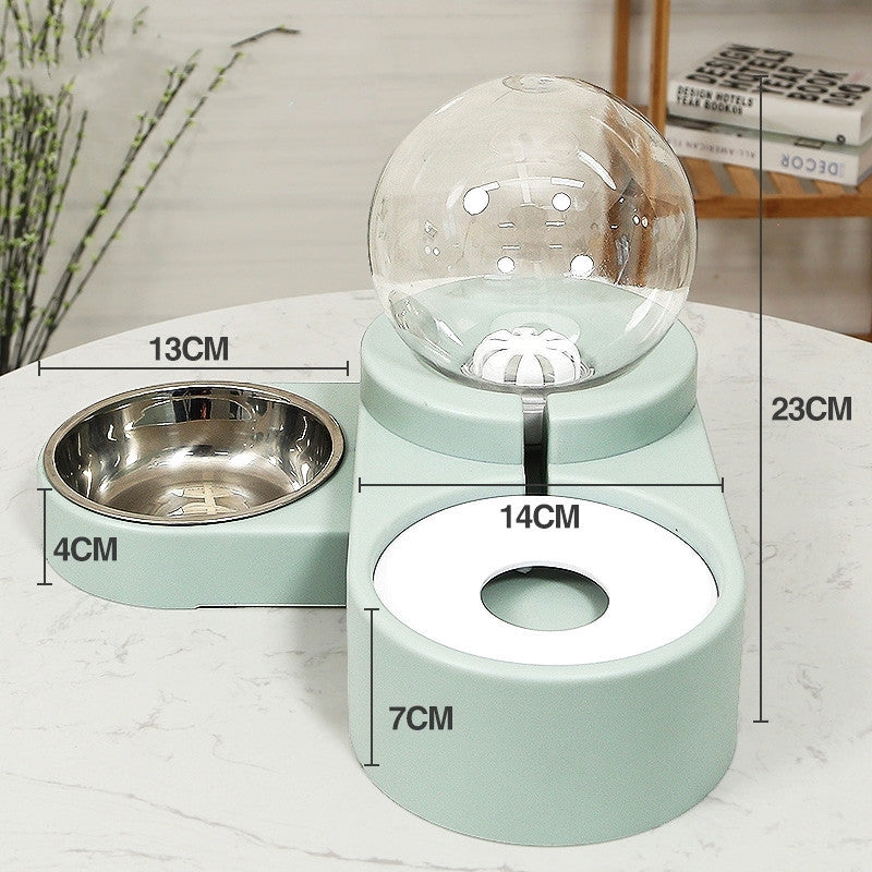 New Bubble Ball Pet Dog Bowls Fountain Cat Food Automatic Feeder 1.8L For Kitten Water Drinking Bowl Feeding Container