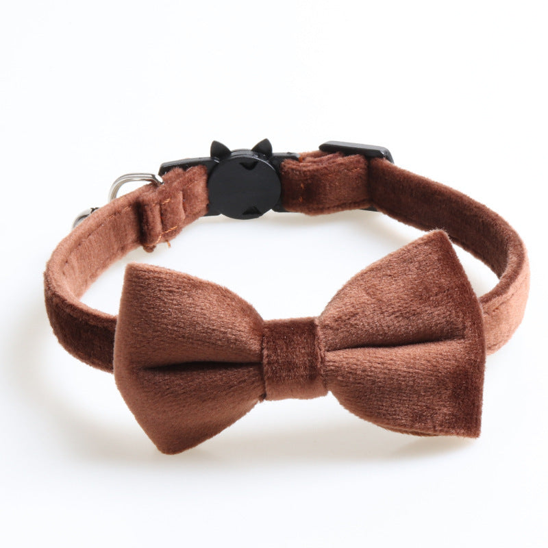 Velvet Pet Collars Bowknot Dog Collars