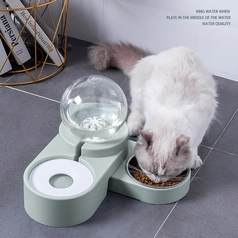 New Bubble Ball Pet Dog Bowls Fountain Cat Food Automatic Feeder 1.8L For Kitten Water Drinking Bowl Feeding Container