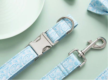 Paisley Pet Collar Leash Set Dog Collar Leash Bow