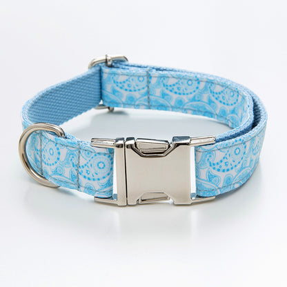 Paisley Pet Collar Leash Set Dog Collar Leash Bow