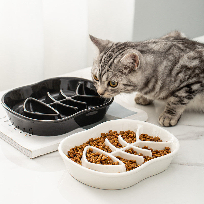 Slow Food Bowl Ceramic Cat Bowl