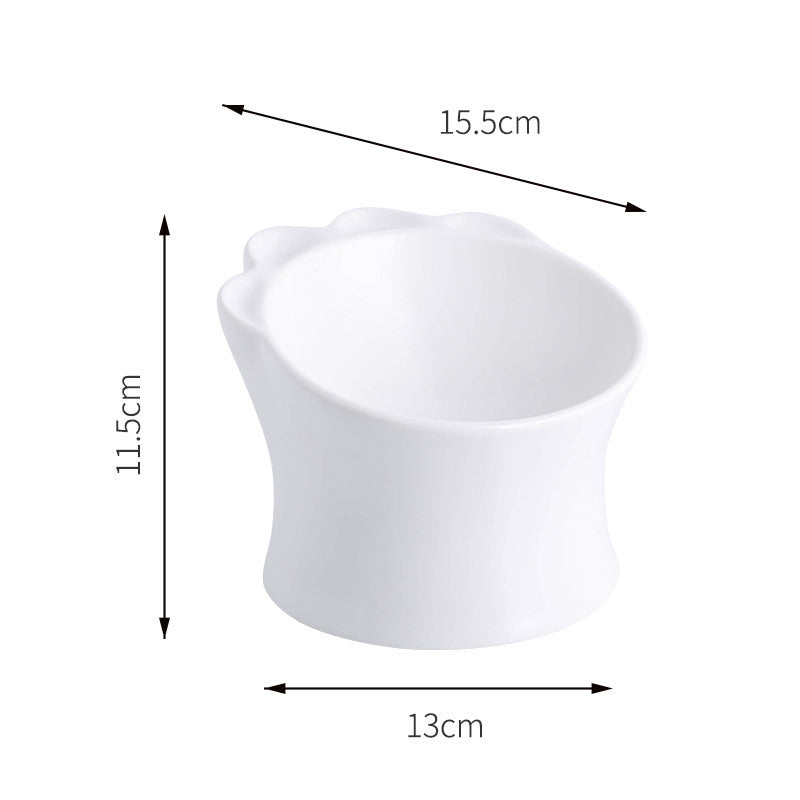 Ceramic Pet Cat Food Bowl To Protect Cervical Spine