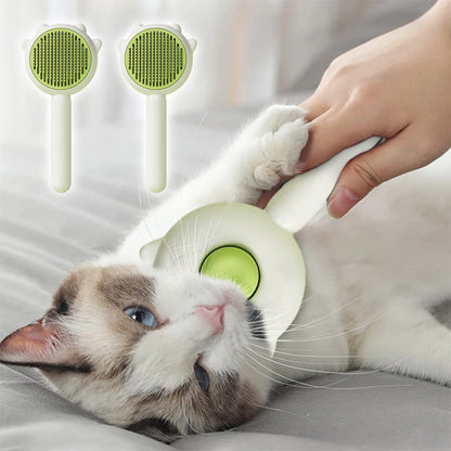 Pet Hair Cleaner Brush Cat Grooming Brush With Release Button Pet Hair Cleaner Brush Cat Grooming Brush Long Or Short Hair Cats Dogs Pet Massage BrushesComb For Cat Dog