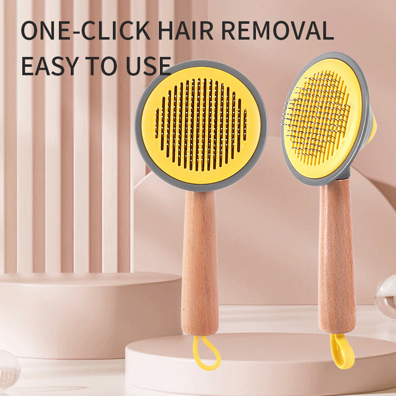 OneKey Pet Hair Remover Comb Pet Comb Grooming Brush Pet Hair Cleaner Brush Cat Shedding Brush Self Cleaning Slicker For Long & Short Hair Cats And Dogs