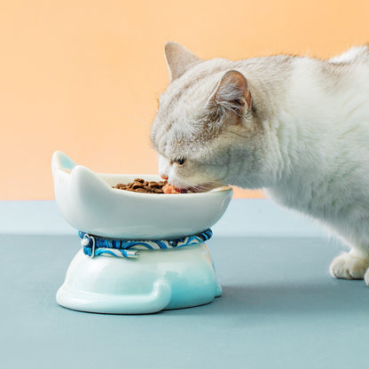 Ceramic Protection Cervical Vertebra Cat Food Bowl