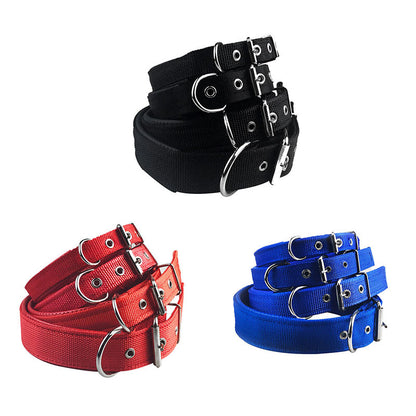 Nylon foam leather pet collar collar 3 color dog collar sponge pet supplies traction