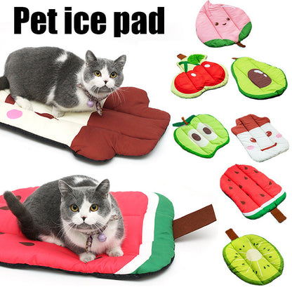 Dog Cooling Mat Pet Beds Cat Rug Ice Silk Pet Self Cooling Pad Blanket Summer Washable Oxford Farbric Cooling Down Summer Fruit