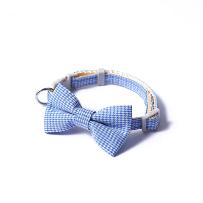 Pet Collar Houndstooth Bow Collar