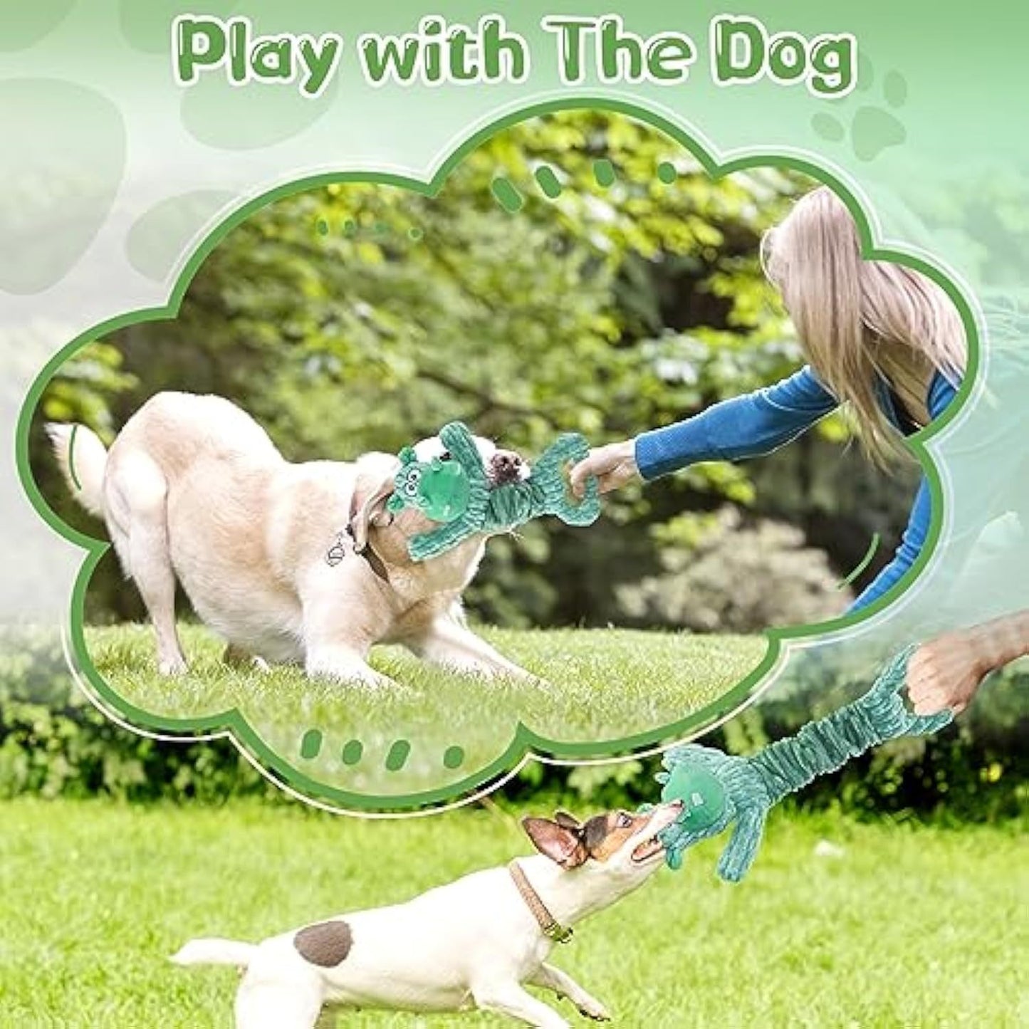 Large Squeaky Dog Toys Plush Dog Toys With Soft Fabric For Small Medium And Large Pets  Tug Of War Dog Toys For Indoor Play