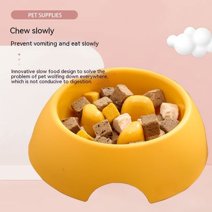 Pet Dog Slow Food Bowl Feeder Color