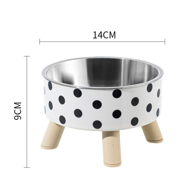 Pet Bowl Non-slip Square Bowl Large Capacity Dog Food Bowl Stainless Steel