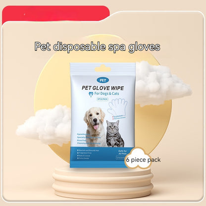 Pet Disposable Gloves Cat Dog Cleaning Dry Cleaning Gloves Pet Products