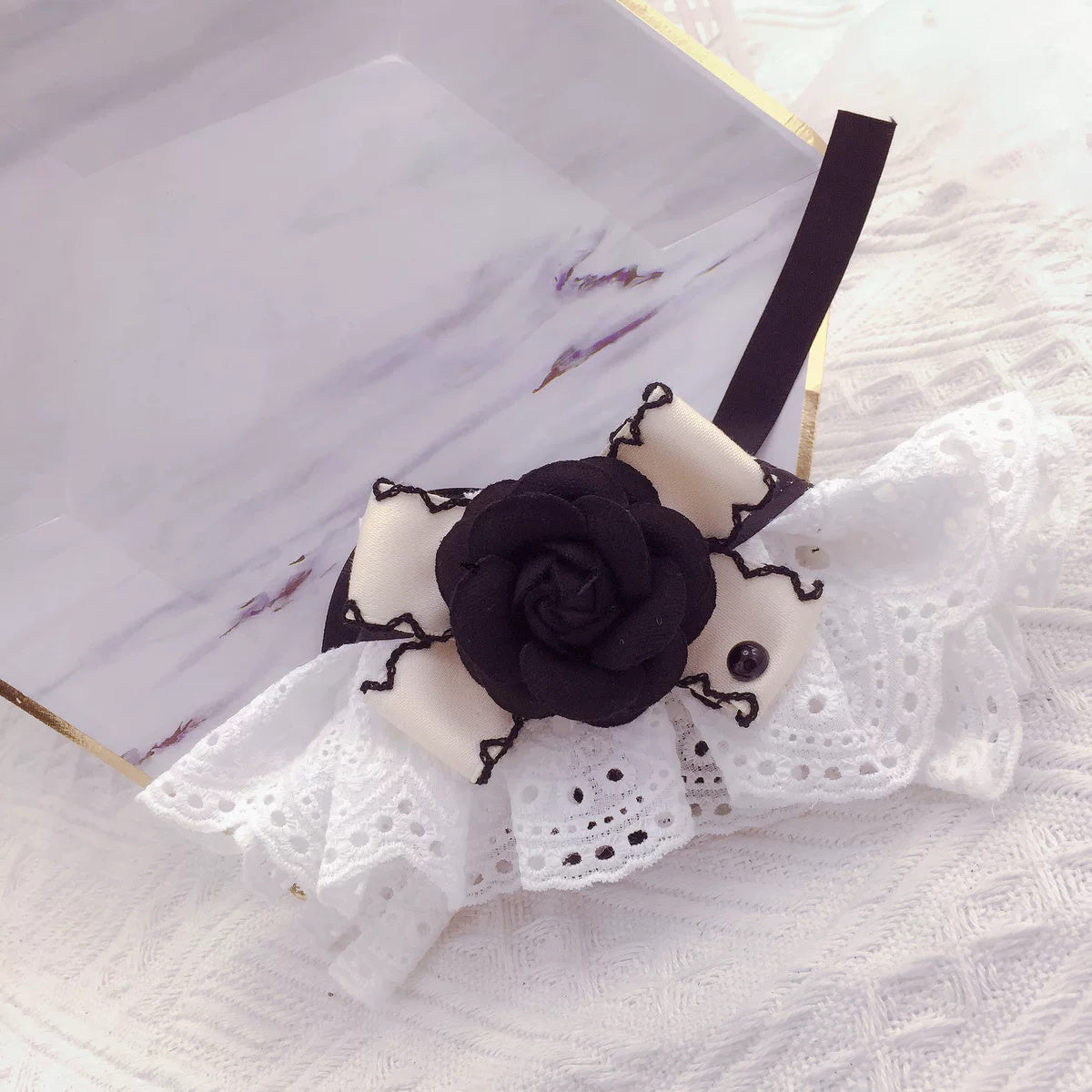 Fashion Cat Lace Neck Pet Collar Bow