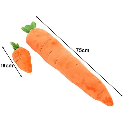 Cute Carrot With Soft Squeaker Carrot Shape Pet Plush Toy With Sound Bite-Resistant Soft Comfortable Dog Toy