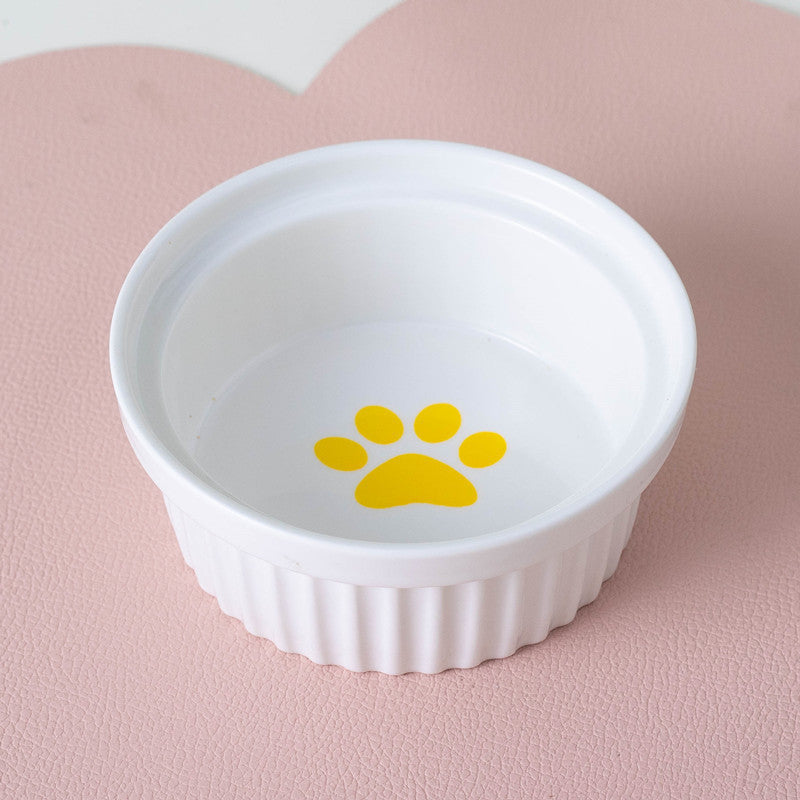 Cat Bowl Ceramic Double Bowl Water Bowl Tall Diagonal Pet Bowl supplies