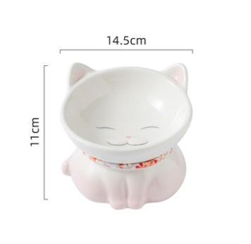 Ceramic Protection Cervical Vertebra Cat Food Bowl