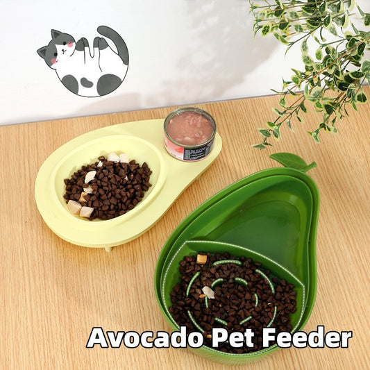 Avocado Pet Dog Cat Automatic Feeder Bowl For Dogs Drinking Water 690ml Bottle Kitten Bowls Slow Food Feeding Container Supplies