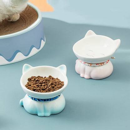 Ceramic Protection Cervical Vertebra Cat Food Bowl