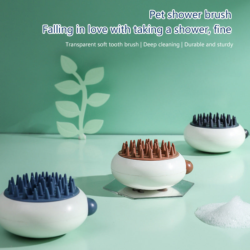 Bathroom Silicone Pet Cat And Dog Shower Soft Bristled Brush Panda Shape Pet Soft Massage Bath Brush Pet Bathing Accessories