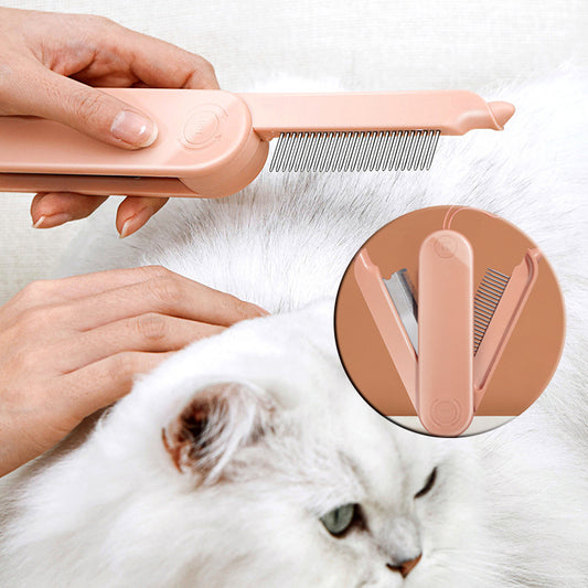 Pet Cat Dematting Comb Dog Grooming Styling Hair Removal Dense Teeth Massage Comb