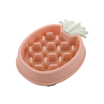 Pineapple Slow Food Bowl Food Grade Plastic Pet Dog