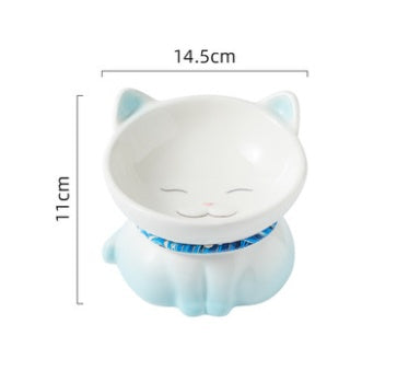 Ceramic Protection Cervical Vertebra Cat Food Bowl