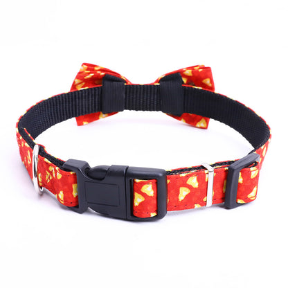 Christmas Pet Collar Medium And Large Dog Bow Collar