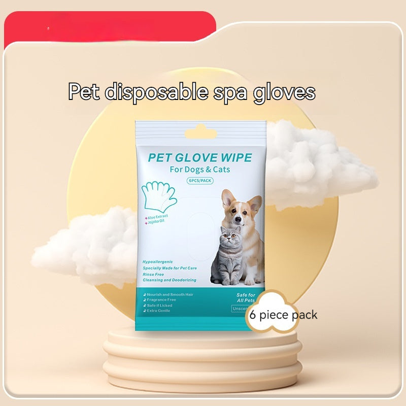 Pet Disposable Gloves Cat Dog Cleaning Dry Cleaning Gloves Pet Products