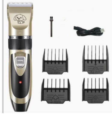 USB Rechargeable Electric Pet Clipper Razor Set Low Noise Pet Hair Trimmer