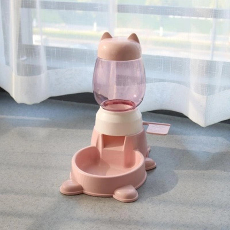 New Cat Feeder Automatic Water Dispenser Cat Food Bowl Pet Waterer Non-Wet Mouth Anti-Overturning Pet Bowl