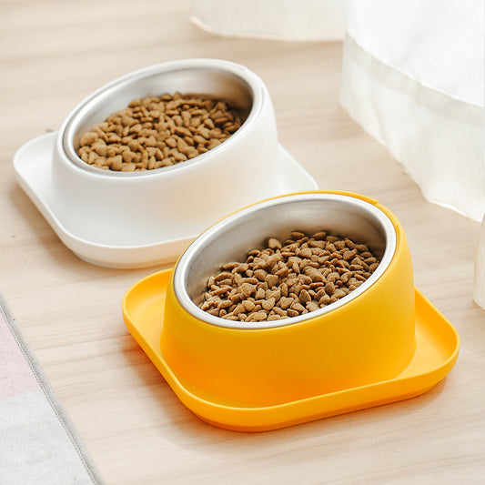 Cat Bowl Oblique Dog Food Anti-tumble