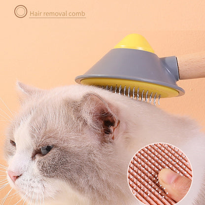 OneKey Pet Hair Remover Comb Pet Comb Grooming Brush Pet Hair Cleaner Brush Cat Shedding Brush Self Cleaning Slicker For Long & Short Hair Cats And Dogs