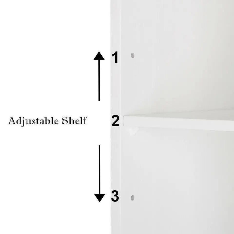 Medicine Cabinet Wall-Mounted Bath Bathroom Cabinet w/ Mirror Home Decor White